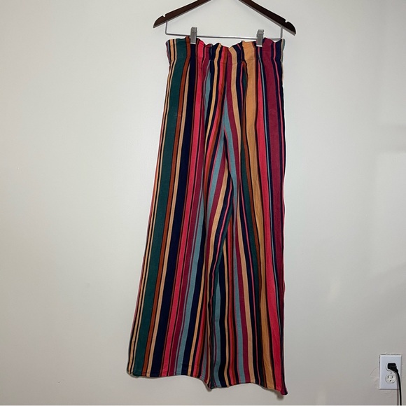 Farm Rio for Anthropologie Striped Wide Leg Pants - Picture 9 of 9